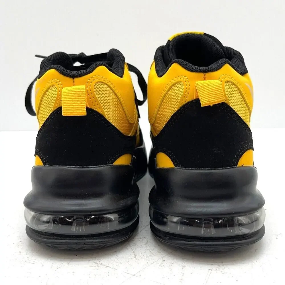 Fashion Lace up Sneakers Mens Size 42 Yellow/ Black Skateboard Shoes